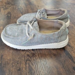 Hey Dude Wendy Cat Eye Grey Youth Size 13 Slip On Shoes
